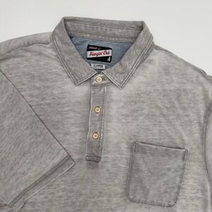 Johnnie O Hangin' Out Polo Steel Gray The Local Burn-Out Wash Mens Size‎ XL